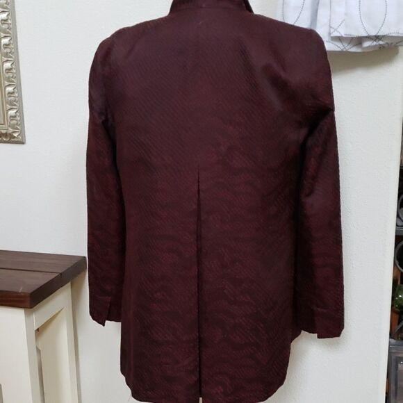 Eileen Fisher maroon jacket small - Picture 3 of 7
